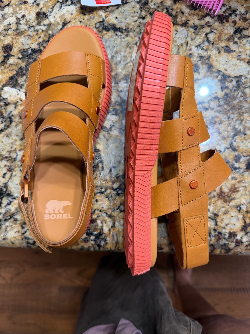 Sorel Women’s Leather Platform Sandals Size 7.5 NWOT - Picture 2 of 7